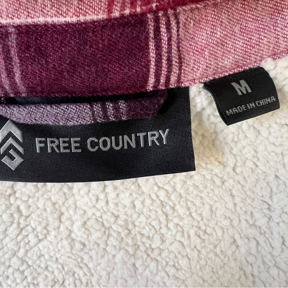 Free Country Sherpa-Lined Plaid Shacket - Size Medium - Picture 5 of 9
